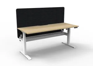 RL Boost Light Motorized Height Adjustable Workstation with Black Eco Panel Screen thumbnail 2