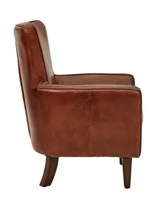 AF Wesley Aged Leather Armchair thumbnail 4