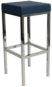 EZ Oslo Stainless Steel Base Vinyl Upholstered Seat Barstool thumbnail 1