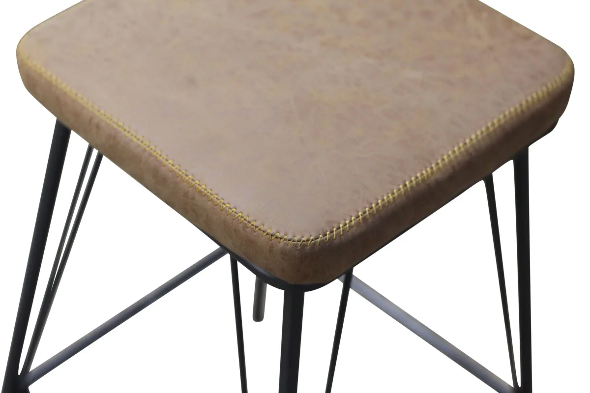 BT Bayou PU Upholstered Seat Metal Base Counter Stool