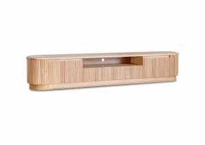 VI Adsila Solid Timber 2 Drawer 2 Door Entertainment Unit - 2.4M thumbnail 3