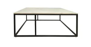 VI Suez Marble Top Metal Base Coffee Table thumbnail 3