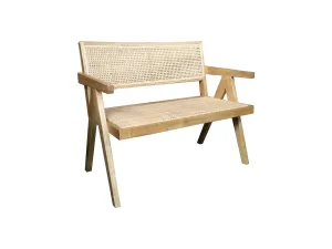 MF Pier 2 Seater Rattan Bench with Backrest thumbnail 6
