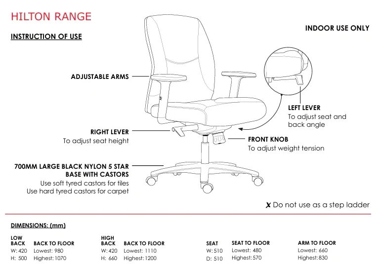 ST Hilton High Back PU Leather Executive Chair