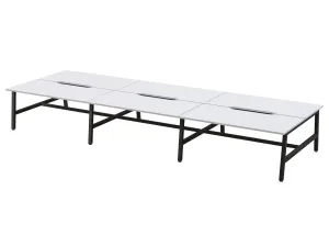 OL Axis Trestle 6 User Bench – White Top with Black Frame thumbnail 2