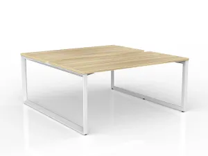 OL Anvil 2-User Double Sided Workspace – Oak Top with White Frame thumbnail 2