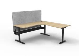 RL Halo Static Corner Workstation with Eco Panel Screen thumbnail 1