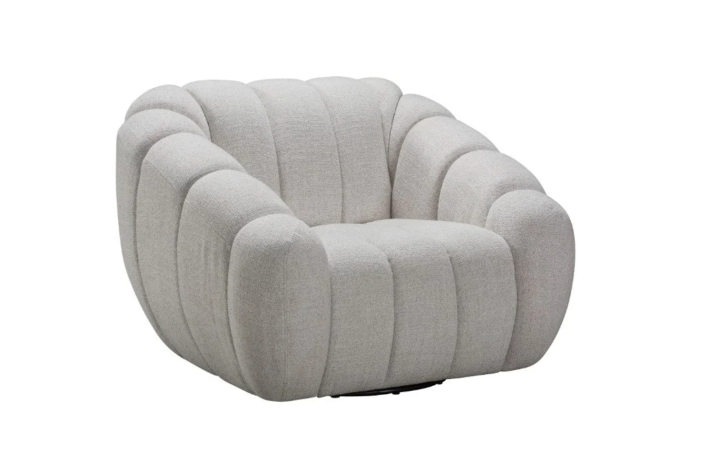 VI Kenya Fabric Upholstered Single Seater Sofa with Swivel Feature