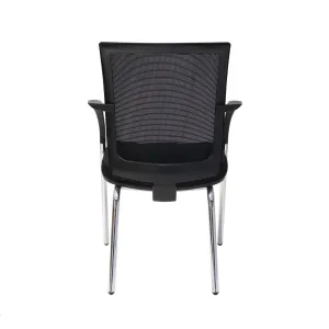 RL WMV Chrome 4 Leg Meshback Visitor Armchair thumbnail 5