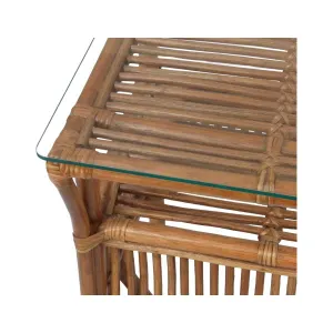 CR Atrium Rattan Side Table with Glass Top thumbnail 4