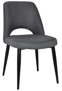 EZ Albury Black Metal Leg Upholstered Hospitality Dining Chair thumbnail 17
