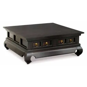 CT Dynasty Solid Timber 4 Drawer Opium Leg Square Coffee Table thumbnail 3
