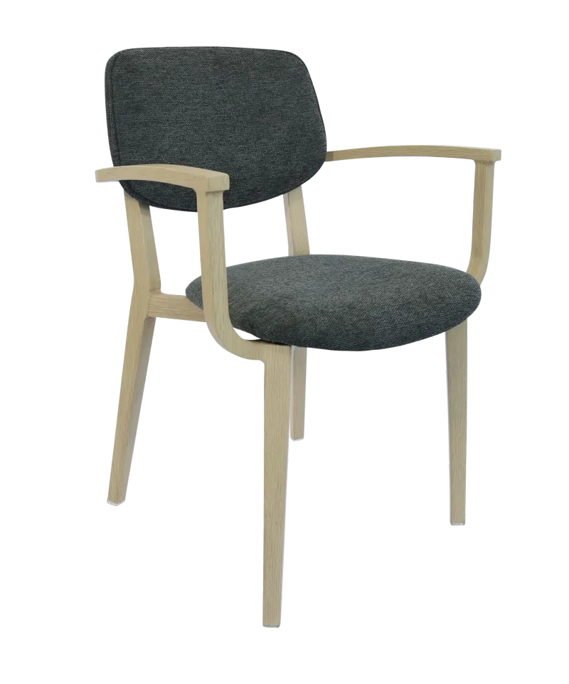 FL Atlanta Fabric Upholstered Hospitality Stackable Dining Armchair - Large