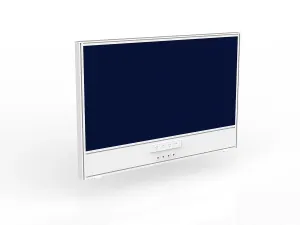 OL Studio Screen with Ducting for Agile Shared Desk – Breath Fabric with White Frame thumbnail 4