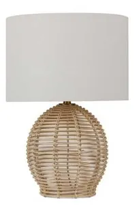 DA Bridgehampton Rattan Base Bedside Lamp thumbnail 1