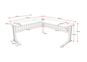 RL Span Corner Office Desk with Return thumbnail 3