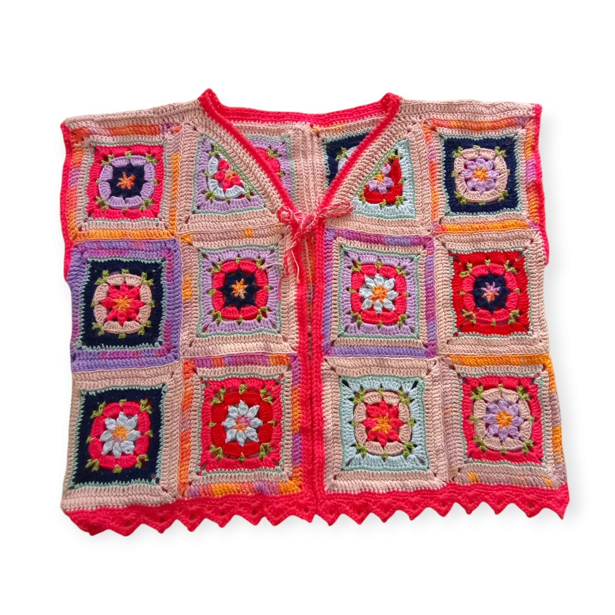 Granny Squares Ladies Cotton Vest