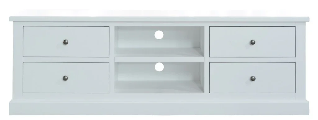 VI Bridgeport 4 Drawer and 2 niches TV Unit-Wht