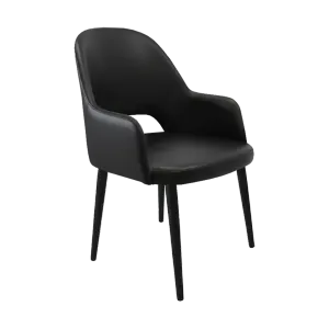 FL Orleans Bourbon PU Leather Upholstered Aluminium Legs Hospitality Armchair thumbnail 8