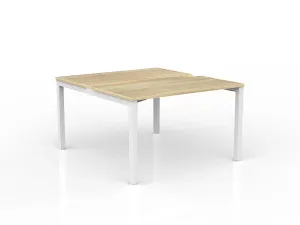 OL Axis 2-User Double Sided Workspace – Oak Top White Frame thumbnail 15