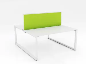 Ol Anvil Desk 2-User Double Sided Workspace with Breathe Fabric Screen thumbnail 1