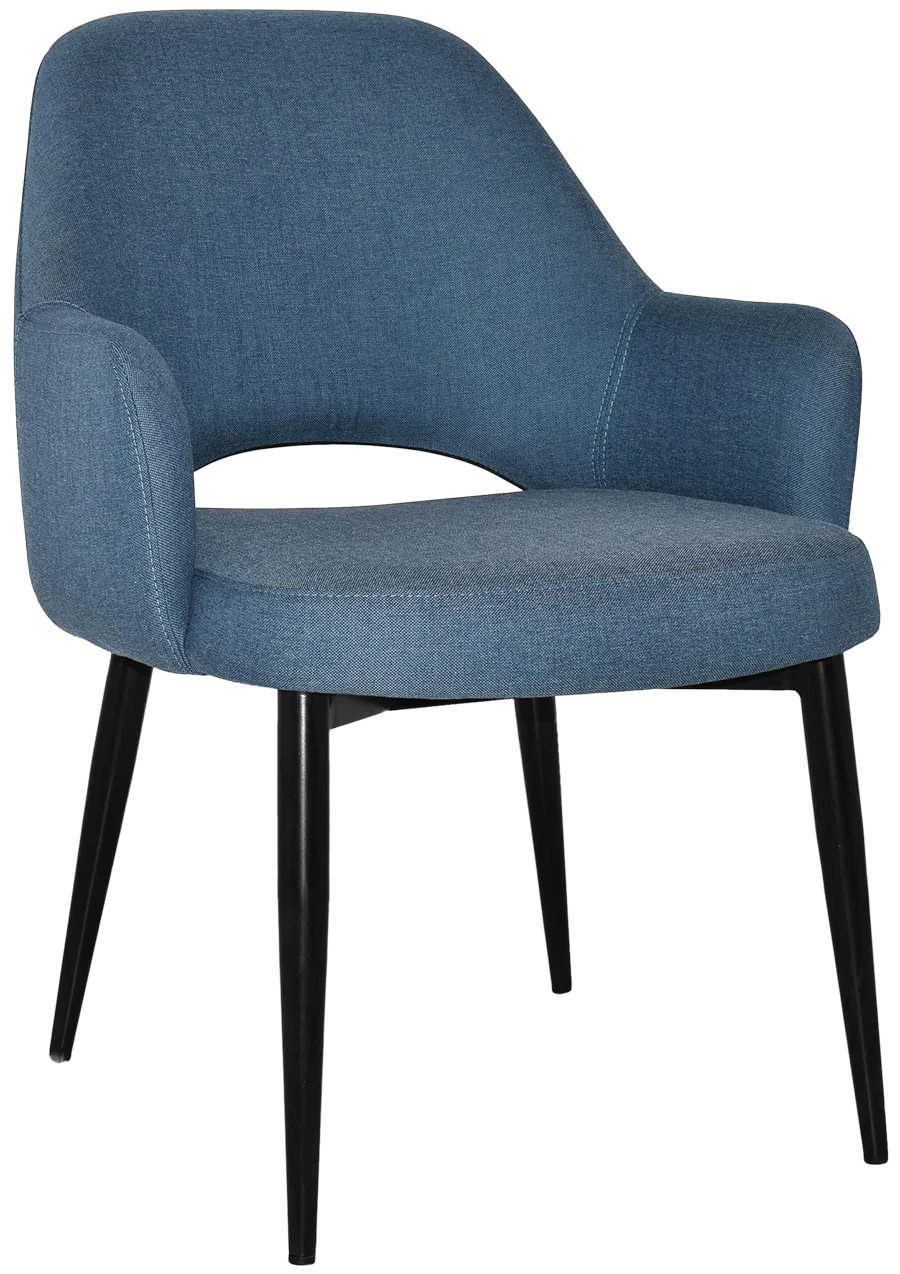 EZ Albury Black Metal Leg Upholstered Hospitality XL Armchair