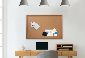 VC Oak Finish Frame Cork Pinboard thumbnail 1