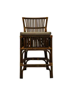 CR Roma Natural Rattan Fabric Seat Counter Stool thumbnail 3