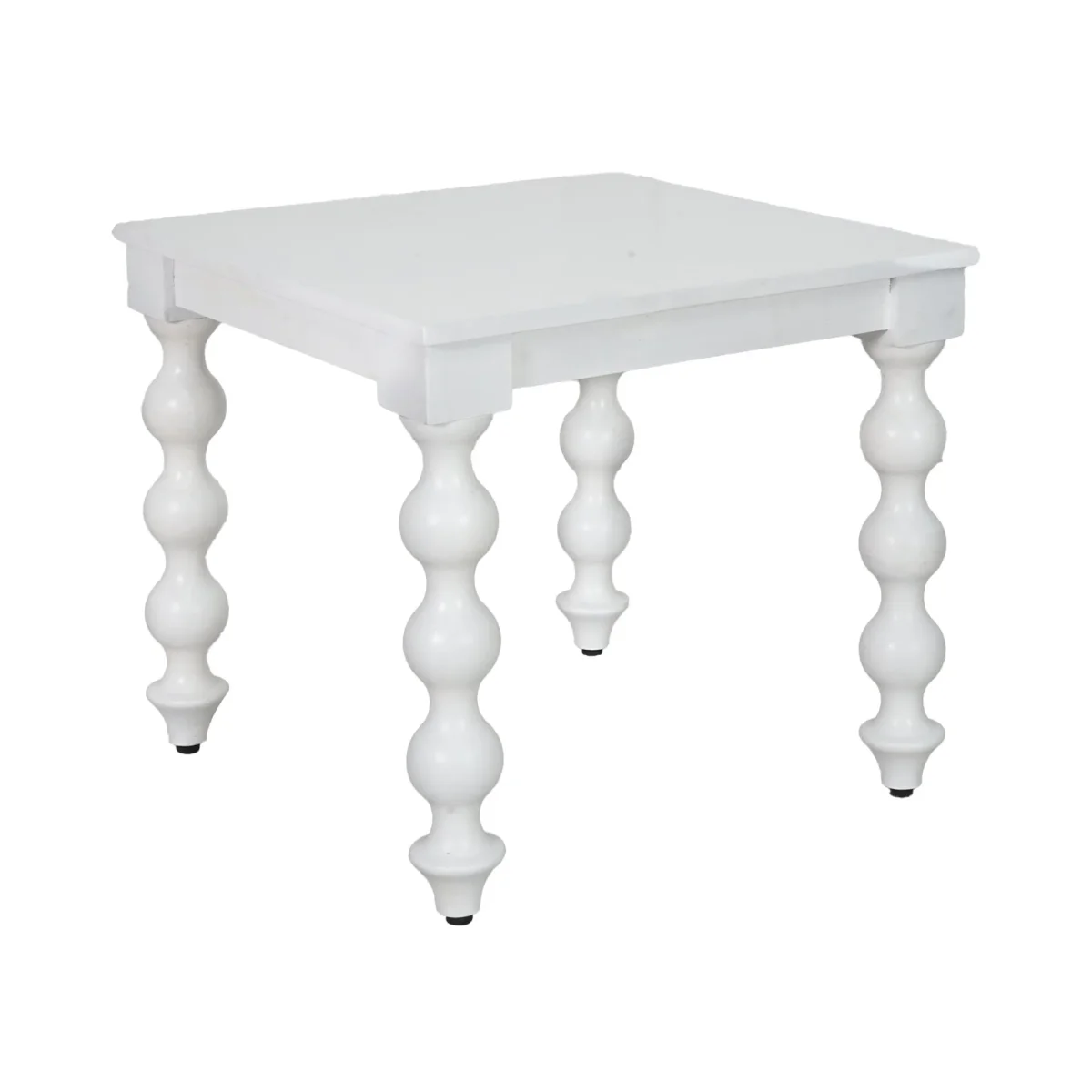 CR Carob Solid Timber Turned Leg Side Table