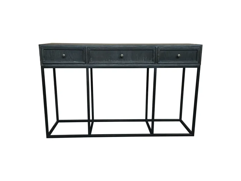 MF Tubetti Metal Base 3 Drawer Console Table