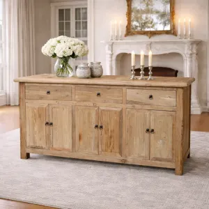 MF Brussels Recycled Elm Timber 3 Drawer 6 Door Sideboard thumbnail 2