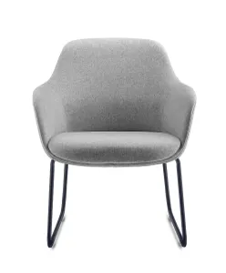RL Aspen Fabric Upholstered Metal Sled Base Visitor Tub Chair thumbnail 6