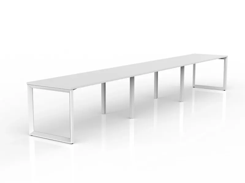 OL Anvil 3-User Workspace – White Top with White Frame