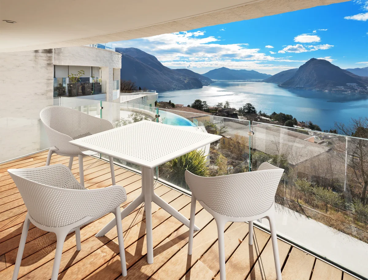 FL Sky Hospitality Square Outdoor Dining Table