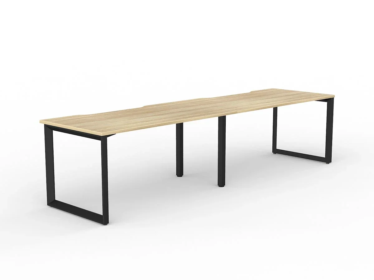 OL Anvil 2-User Workspace – Oak Top with Black Frame