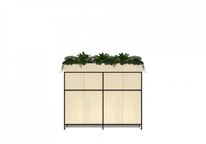OL Rhodes 4 Door 2 Bay Credenza with Planter Box On Top thumbnail 2