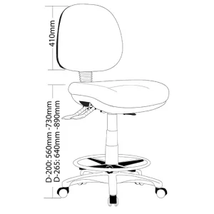 ST P350D-MB Drafting Chair thumbnail 2