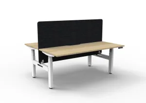 RL Boost+ Height Adjustable 2 User Back to Back Workstation with Black Eco Panel Screen thumbnail 4