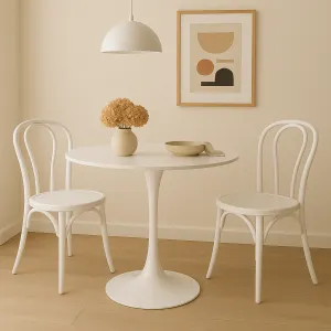 BT Tulip 80cm Diameter MDF Round Top Metal Base Dining Table thumbnail 2