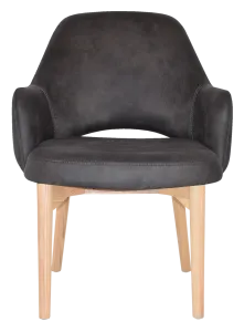 EZ Albury Solid Natural Stained Timber Upholstered Hospitality Dining Armchair - XL thumbnail 3