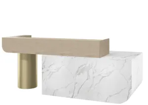DD Loftus Metallic Pillar Leg Reception Counter thumbnail 1