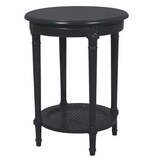 DA Polo Occasional Round Table Black