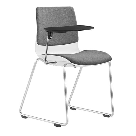ST Pod Upholstered Sled Base White Shell Training Chair