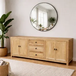 MF Chinese Antique Reproduction Recycled Timber 4 Door 3 Drawer TV Unit 200cm thumbnail 2