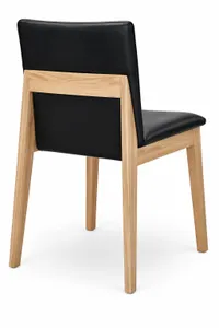 MD Bond Dining Chair - Black Leather thumbnail 2