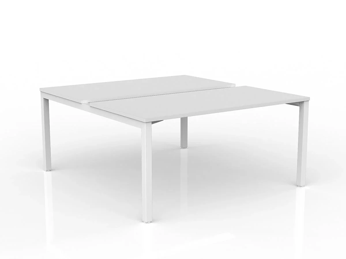 OL Axis 2-User Double Sided Workspace – White Top White Frame
