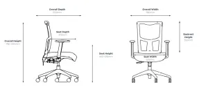 OL Urban Mesh Back Fabric Upholstered Seat Task Chair thumbnail 3