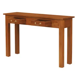 CT Tasmania Solid Timber 2 Drawer Straight Leg Sofa Table thumbnail 9