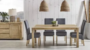 VI Messina Fabric Upholstered Timber Leg Dining Chair thumbnail 3