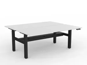 OL Agile 2 Column Electric Height Adjustable Shared Desk White Top Black Frame thumbnail 15